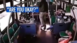 Black thug randomly attacks an elderly 69 yr old Asian man on an Oakland bus