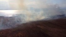 Son dakika! Beyşehir Gölü kıyısındaki sazlık alanda yangın
