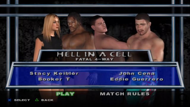 Here Comes the Pain Stacy Keibler(ovr 100) vs Booker T vs John Cena vs Eddie Guerrero
