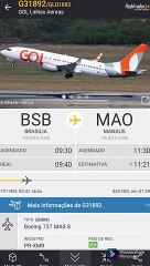 Boeing 737 MAX 8 PR-XMR na aproximação final antes de pousar em Manaus vindo de Brasília