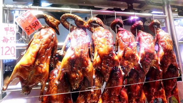 Street Food || Roasted Duck Roasted Pork Marinated Goose || Hong Kong Food