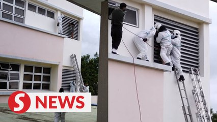 Suspected Covid-19 patient tries to flee hospital, ends up in need of rescue