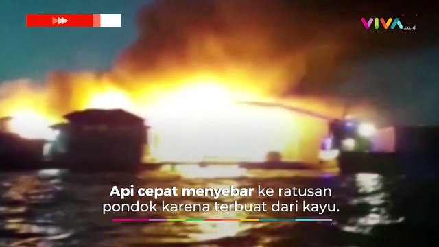 Kebakaran Hebat di Pulau Wisata, 90 Rumah Hangus Terbakar