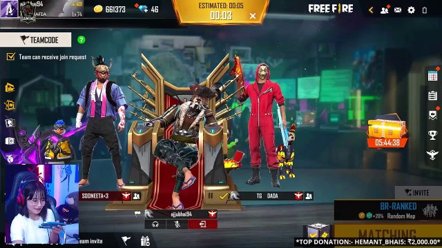 1 Kill Per 1 Kiss Sooneeta Challenge With Ajjubhai - Garena Free Fire- Total Gaming