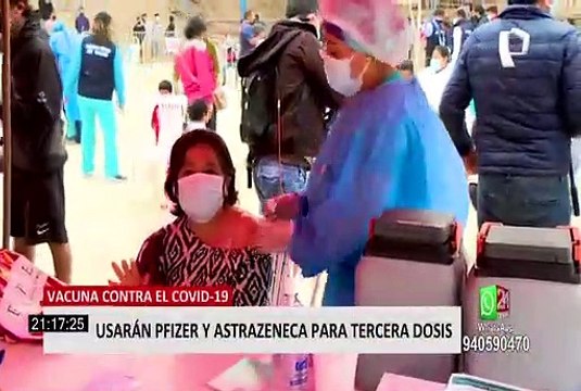 Minsa autorizó las vacunas de Pfizer y AstraZeneca como dosis de refuerzo