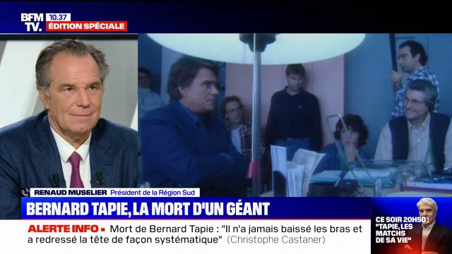 Mort de Bernard Tapie: pour Renaud Muselier, aujourd'hui, la ville de Marseille est orpheline