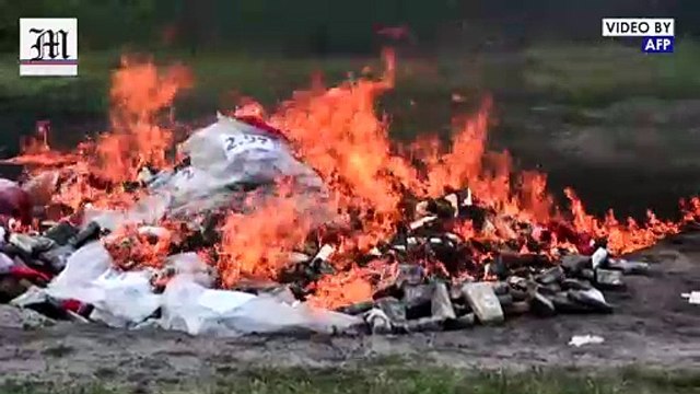 Honduras burns 3.3 tonnes of cocaine seized from cartels