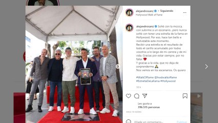 Alejandro Sanz ya tiene su estrella en el Paseo de la Fama de Hollywood