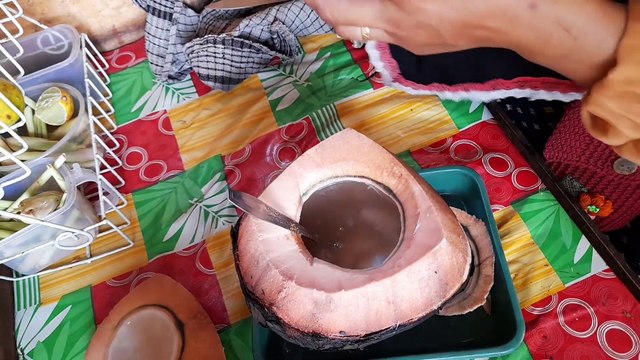 roasted coconut, indonesian street food