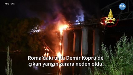 Tarihi Köprüde Yangın