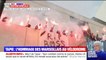 "RIP BOSS": les supporters de l'OM continuent de rendre hommage à Bernard Tapie avec des affiches et fumigènes