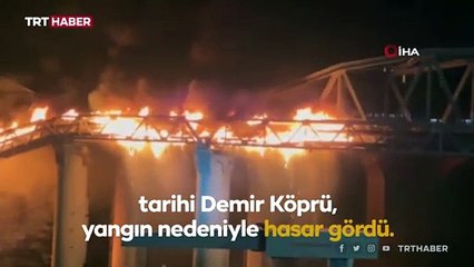Roma'daki tarihi "Demir Köprü" yangında zarar gördü