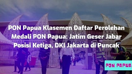 PON Papua Klasmen Daftar Perolehan Medali