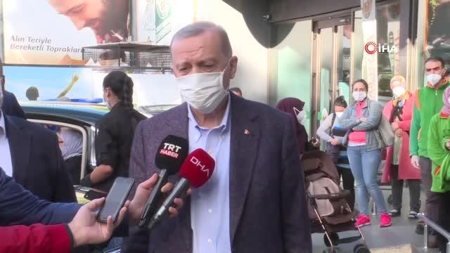 Cumhurbaşkanı Erdoğan, Tarım Kredi Kooperatifi marketinde alışveriş yaptı