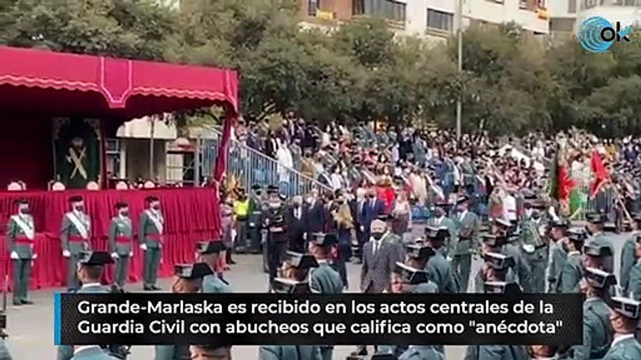 Grande-Marlaska es recibido en los actos centrales de la Guardia Civil con abucheos que califica como "anécdota"