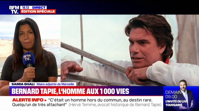 Mort de Bernard Tapie: pour Samia Ghali, maire-adjointe de Marseille, il fait partie des personnes qu'on a envie de rendre immortelle