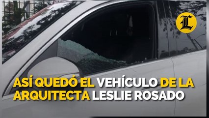Así quedó vehículos de Leslie Rosado