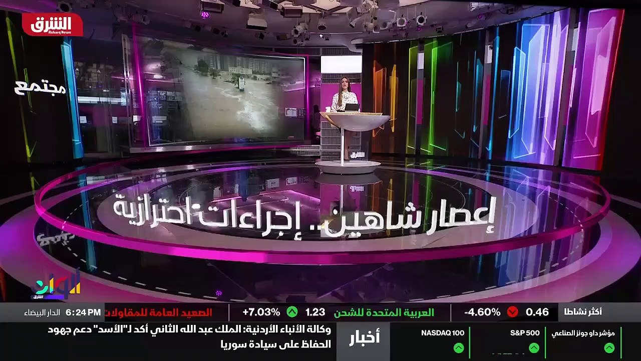 ...صناعية بسبب اعصار شاهين . وفاة طفل وفي و...