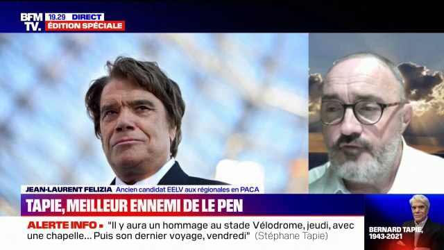 Jean-Laurent Felizia, ancien candidat écologiste aux régionales en PACA, raconte comment Bernard Tapie a insisté pour qu'il se retire et face barrage contre le RN
