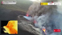 Impactantes imágenes de las tres bocas del volcán