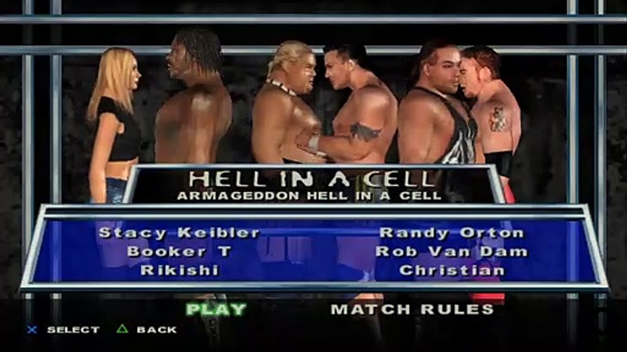 Here Comes the Pain Stacy Keibler(ovr 100) vs Booker T vs Rikishi vs Randy Orton vs RVD vs Christian