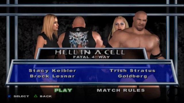 Here Comes the Pain Stacy Keibler(ovr 100) vs Brock Lesnar vs Trish Stratus vs Goldberg