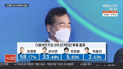 이재명, 2차 슈퍼위크 58% 압승…결선 없는 본선 '눈앞에'