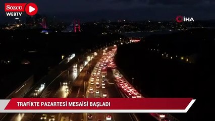 Trafikte pazartesi mesaisi başladı