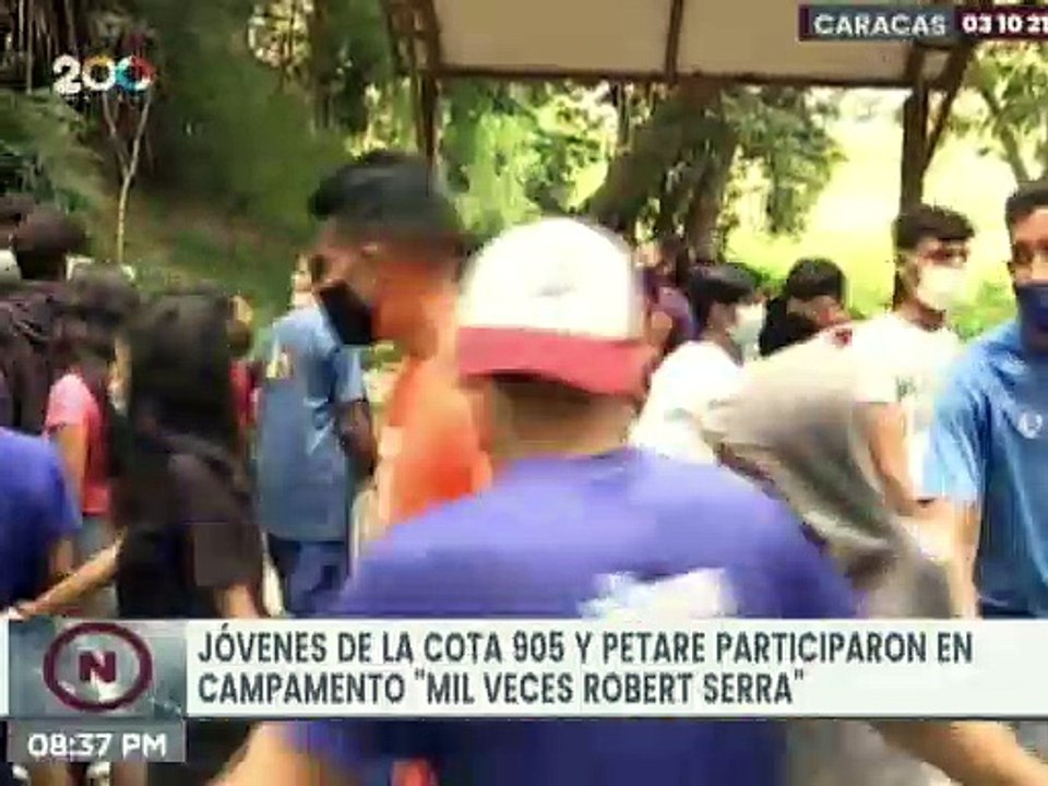 Entérate | Jóvenes de La Cota 905 y Petare participaron en  el Campamento "Mil Veces Robert Serra"
