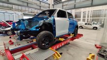Suzuki Swift repair on Celette bench and universal fixtures Cameleon