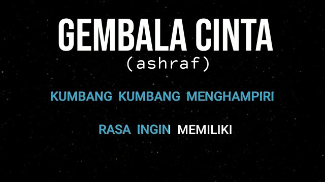 GEMBALA CINTA (ashraf) Karaoke lirik tanpa vokal