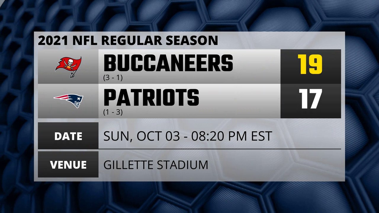 Buccaneers @ Patriots Game Recap for SUN, OCT 03 - 08:20 PM EST