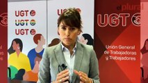 Cristina Estévez, secretaria de Política Institucional y Políticas Territoriales de UGT, valora los datos de paro