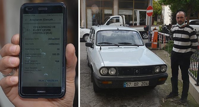 Geçmediği köprü cezaları ile başı dertte