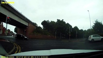 Car and bike crash at South Shore junction