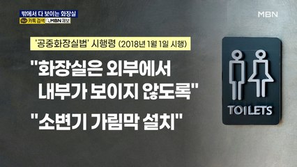 "서로 민망하죠"…안이 들여다보이는 남자화장실