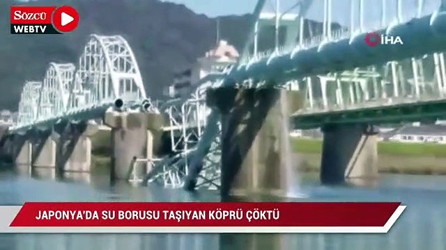 Japonya'da su borularını taşıyan köprü çöktü: 60 bin hane susuz kaldı