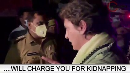 "....I will charge you for kidnapping": Priyanka Gandhi detained on way to violence-hit Lakhimpur Kheri