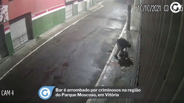 Bar é arrombado por criminosos na região do Parque Moscoso, em Vitória