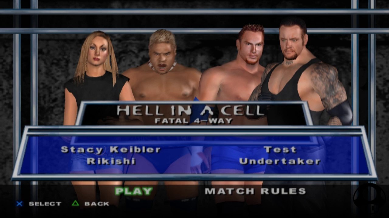 Here Comes the Pain Stacy Keibler(ovr 100) vs Rikishi vs Test vs Undertaker