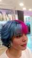 Coloriste aix en provence bicolore bleu rose splithair alchimie coiffure