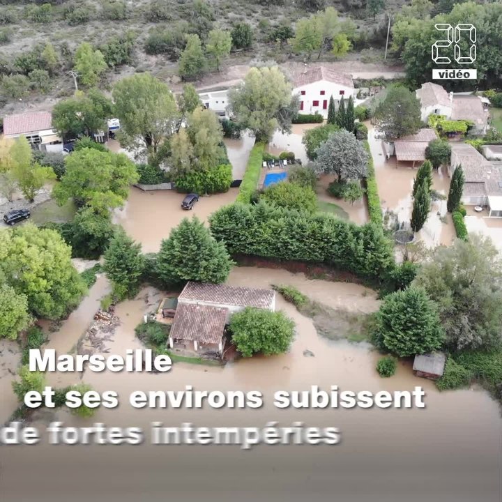 Marseille et ses environs inondés après de fortes intempéries