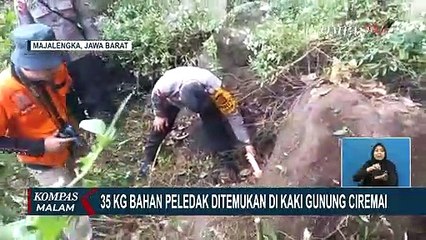 Densus 88 Temukan 35 Kilogram Bahan Peledak di Kaki Gunung Cermai