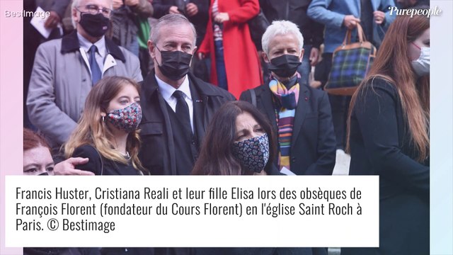 Francis Huster et Cristiana Reali : Les ex, et leur fille, présents aux obsèques de François Florent