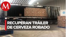 Recuperan tráiler de cerveza robado en Aguascalientes