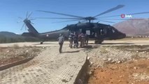 Tunceli'de ayı saldırısı sonucu yaralanan şahıs askeri helikopterle hastaneye kaldırıldı
