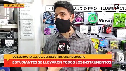 Los estudiantes se llevaron todos los instrumentos