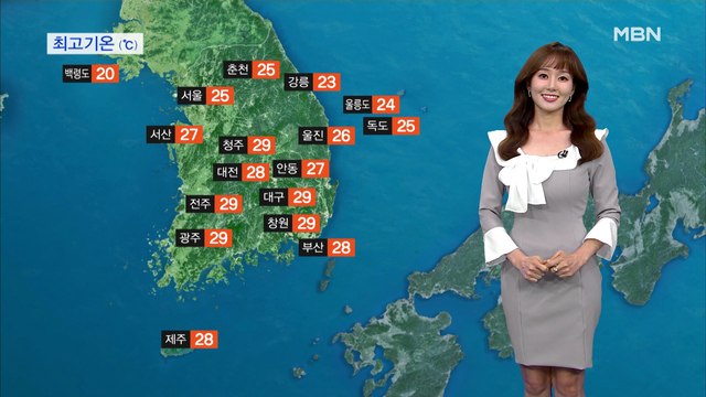 [굿모닝MBN 날씨]강원 중북부 시간당 20~40mm 비 쏟아져…출근길 짙은 안개 주의