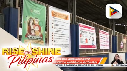Brgy. Catmon LGU sa Malabon, mamimigay ng T-shirt at groceries sa unang 1-K residente na magpapabakuna ngayong araw