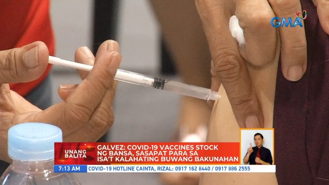 Galvez: COVID-19 vaccines stock ng bansa, sasapat para sa isa't kalahating buwang bakunahan | UB